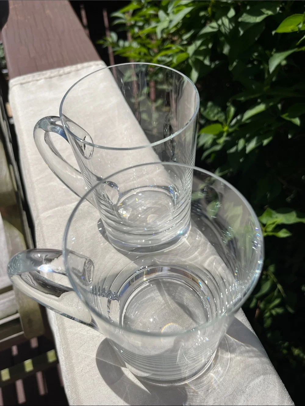 Tiffany & Co Crystal Beer Mugs Set Clear Glass Tall Classic Home Essentials